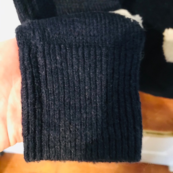 Navy Express Sweater with White Hearts - Picture 6 of 7